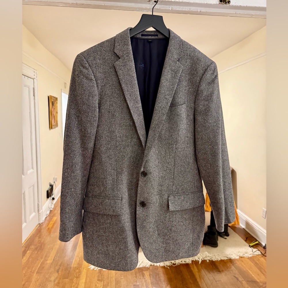 J. Crew Charcoal Men's Blazer (Herringbone), 38R